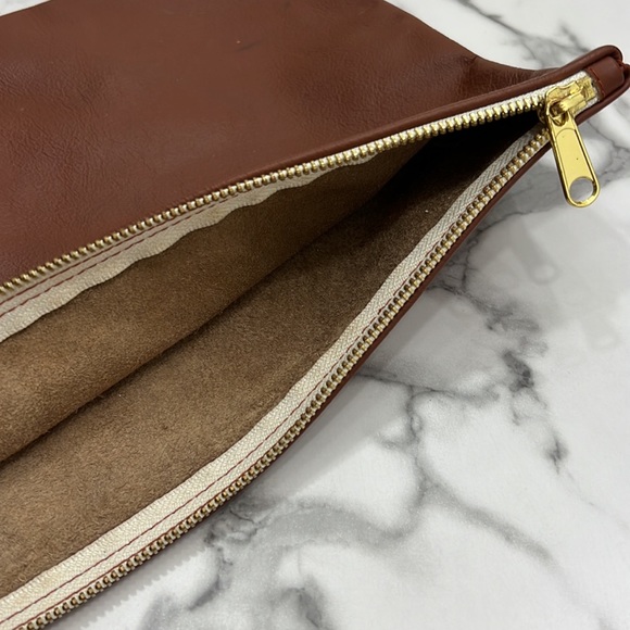 American apparel brown 14X 9 gold zipper - Picture 2 of 6